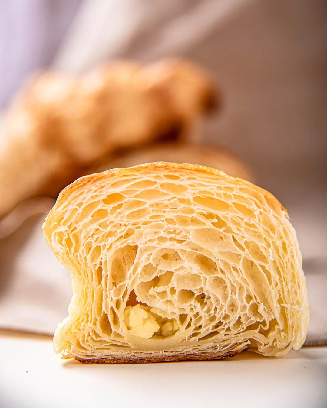 Inside of a croissant